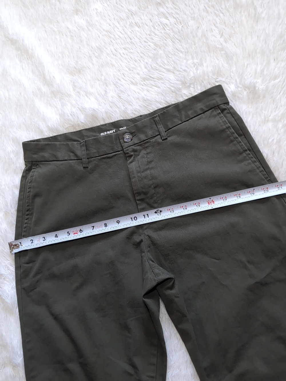 Old Navy Olive Green Loose Taper Built-In Flex Chino Ankle Pants Size 33x32 - Picture 13 of 15